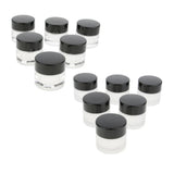 Maxbell Maxbell 6 Pieces Glass Pot Jars Cream Bottle Makeup Cosmetic Container Clear