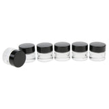 Maxbell Maxbell 6 Pieces Glass Pot Jars Cream Bottle Makeup Cosmetic Container Clear