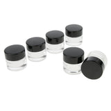 Maxbell Maxbell 6 Pieces Glass Pot Jars Cream Bottle Makeup Cosmetic Container Clear