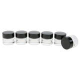 Maxbell Maxbell 6 Pieces Glass Pot Jars Cream Bottle Makeup Cosmetic Container Clear