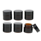 Maxbell Maxbell 6 Pcs Cosmetic Containers Round Glass Jars Cosmetics Face Cream Lotion 5g