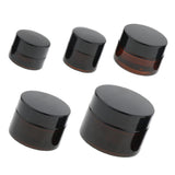 Maxbell Maxbell 6 Pcs Cosmetic Containers Round Glass Jars Cosmetics Face Cream Lotion 5g