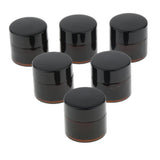 Maxbell Maxbell 6 Pcs Cosmetic Containers Round Glass Jars Cosmetics Face Cream Lotion 5g