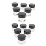 Maxbell Maxbell 6x 10g Empty Glass Jar with Lid Makeup Cosmetics Container Travel Bottles Clear