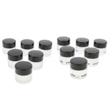 Maxbell Maxbell 6x 10g Empty Glass Jar with Lid Makeup Cosmetics Container Travel Bottles Clear