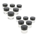 Maxbell Maxbell 6x 10g Empty Glass Jar with Lid Makeup Cosmetics Container Travel Bottles Clear