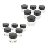 Maxbell Maxbell 6x 10g Empty Glass Jar with Lid Makeup Cosmetics Container Travel Bottles Clear