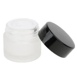Maxbell Maxbell 6x 10g Empty Glass Jar with Lid Makeup Cosmetics Container Travel Bottles Frosted