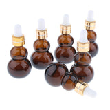 Maxbell Maxbell 6 Pieces Gourd Glass Dropper Bottles For Essential Oil Makeup Liquid 10ml
