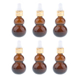 Maxbell Maxbell 6 Pieces Gourd Glass Dropper Bottles For Essential Oil Makeup Liquid 10ml