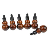 Maxbell Maxbell 6 Pieces Gourd Glass Dropper Bottles For Essential Oil Makeup Liquid 30ml