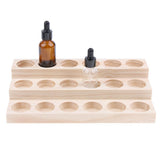 Maxbell Maxbell Wooden Essential Oil Holder Display Storage Rack Tray Organizer  18 Slots