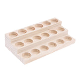 Maxbell Maxbell Wooden Essential Oil Holder Display Storage Rack Tray Organizer  18 Slots