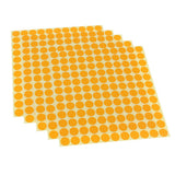 Maxbell Maxbell 5 Sheets Essential Oil Bottle Cap Stickers Self Adhesive Labels Round Orange