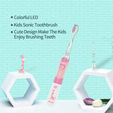 Maxbell Maxbell Children Electric Intelligence Sonic Toothbrush LED Light Oral Dental Care Pink