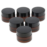 Maxbell Maxbell 6 Pcs Refillable Cosmetic Containers Round Glass Jars Face Cream Lotion  15g