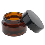 Maxbell Maxbell 6 Pcs Refillable Cosmetic Containers Round Glass Jars Face Cream Lotion  15g