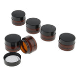Maxbell Maxbell 6 Pcs Refillable Cosmetic Containers Round Glass Jars Face Cream Lotion  15g