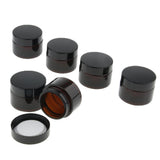 Maxbell Maxbell 6 Pcs Refillable Cosmetic Containers Round Glass Jars Face Cream Lotion  20g