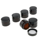 Maxbell Maxbell 6 Pcs Refillable Cosmetic Containers Round Glass Jars Face Cream Lotion  30g