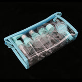 Maxbell Maxbell 10 Pcs Refillable Cosmetic Containers Makeup Jars for Shampoo Emulsion Blue