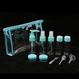 Maxbell Maxbell 10 Pcs Refillable Cosmetic Containers Makeup Jars for Shampoo Emulsion Blue