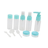 Maxbell Maxbell 10 Pcs Refillable Cosmetic Containers Makeup Jars for Shampoo Emulsion Blue