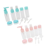 Maxbell Maxbell 10 Pcs Refillable Cosmetic Containers Makeup Jars for Shampoo Emulsion Blue