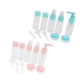 Maxbell Maxbell 10 Pcs Refillable Cosmetic Containers Makeup Jars for Shampoo Emulsion Blue