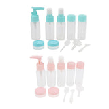 Maxbell Maxbell 10 Pcs Refillable Cosmetic Containers Makeup Jars for Shampoo Emulsion Blue