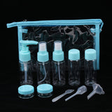Maxbell Maxbell 10 Pcs Refillable Cosmetic Containers Makeup Jars for Shampoo Emulsion Blue