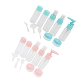 Maxbell Maxbell 10 Pcs Refillable Cosmetic Containers Makeup Jars for Shampoo Emulsion Blue