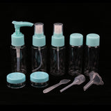 Maxbell Maxbell 10 Pcs Refillable Cosmetic Containers Makeup Jars for Shampoo Emulsion Blue