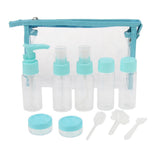 Maxbell Maxbell 10 Pcs Refillable Cosmetic Containers Makeup Jars for Shampoo Emulsion Blue