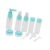 Maxbell Maxbell 10 Pcs Refillable Cosmetic Containers Makeup Jars for Shampoo Emulsion Blue