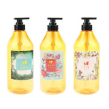 Maxbell 3 Pieces 1000ml Refillable Pump Bottle Empty Shampoo Dispensing Container Suit for Home or Travel - Aladdin Shoppers