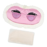 Maxbell Cartoon Eye Mask Eyeshade Blinder Patch for Travel Sleep with Ice bag Pink