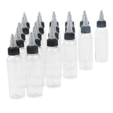 Maxbell Maxbell 20 Piece Empty Plastic Squeeze Bottle withTwist Top Cap Tip Applicator 30ml
