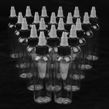 Maxbell Maxbell 20 Piece Empty Plastic Squeeze Bottle withTwist Top Cap Tip Applicator 60ml