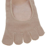 Maxbell 1 Pair 5-Toe Gel Moisturizing Socks - Five Finger Invisible Shallow Mouth Boat Socks - Foot Care - Skin Color - Aladdin Shoppers