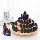 Wood Rotatable Essential Oil Display Rack Organizer Stand + 20 Empty Bottles