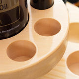 Wood Rotatable Essential Oil Display Rack Organizer Stand + 20 Empty Bottles