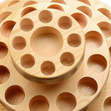 Wood Rotatable Essential Oil Display Rack Organizer Stand + 20 Empty Bottles