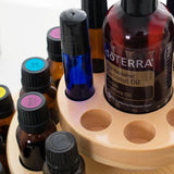 Wood Rotatable Essential Oil Display Rack Organizer Stand + 20 Empty Bottles