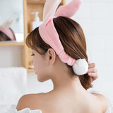 Maxbell Maxbell Women Girls Elastic Washing Face Shower Headband Makeup Hair Band Pink