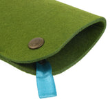 Maxbell Maxbell 2 Pack Soft Felt Eyeglass Slip Cases Glasses Sunglasses Pouch Storage Green