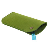 Maxbell Maxbell 2 Pack Soft Felt Eyeglass Slip Cases Glasses Sunglasses Pouch Storage Green