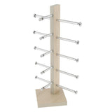 Maxbell 2 Pcs 5 Layers Wood Sunglasses Display Stand Eyeglasses Shelves