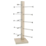 Maxbell 2 Pcs 5 Layers Wood Sunglasses Display Stand Eyeglasses Shelves
