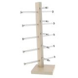 Maxbell Maxbell 5 Layers Wood Sunglasses Display Stand Eyeglasses Shelves Oak Color